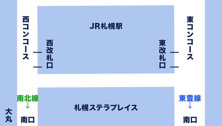 JR札幌駅構内図